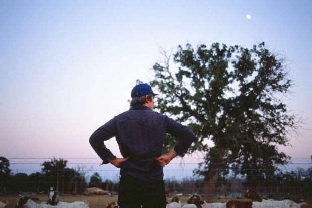 Bill Callahan outside Bastrop, Texas, August 2013 / Photo by Hanly Banks for SPIN