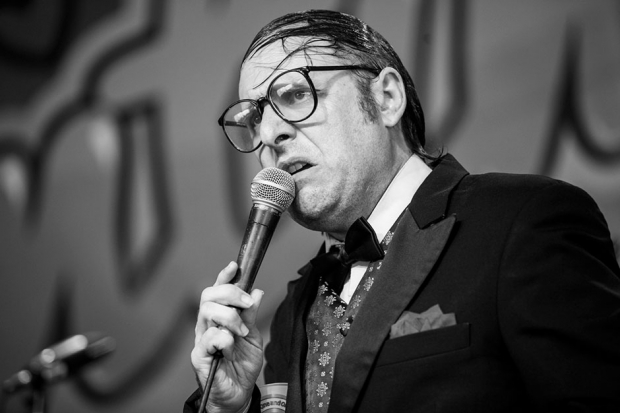 Neil Hamburger at Festival Supreme at Santa Monica Pier, CA, October 19, 2013 / Photo by Erik Voake