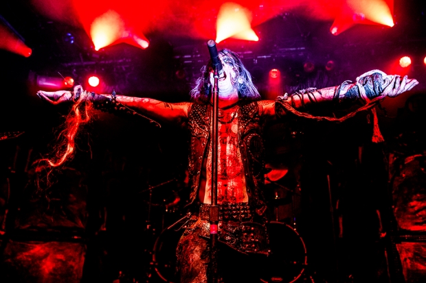 Erik Danielsson of Watain at Irving Plaza, New York City, October 8, 2013 / Photo by Krista Schlueter for SPIN