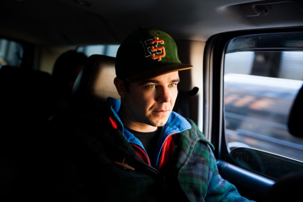 Frontman Sam Herring in New York City, February 2014 / Photo by Rebecca Smeyne for SPIN