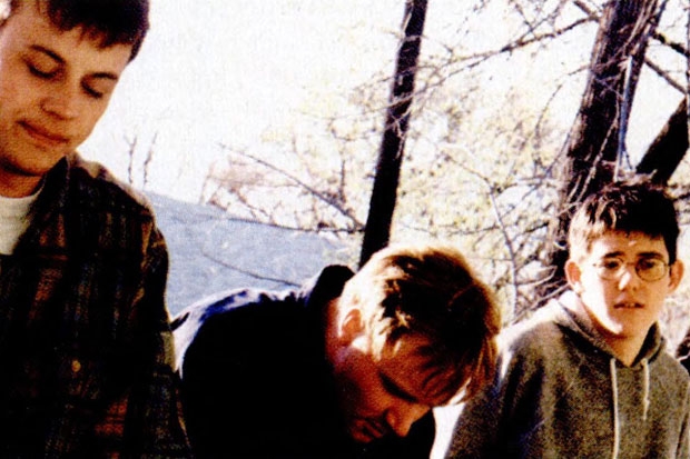 Saddle Creek Records chief Robb Nansel, the Faint's Todd Baechle, and Oberst in 1997. 