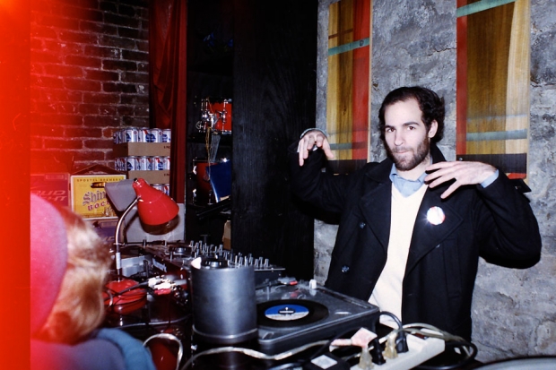 Ben DJing a release show for Nashville-based singer Tristen at The Basement, January 2011.