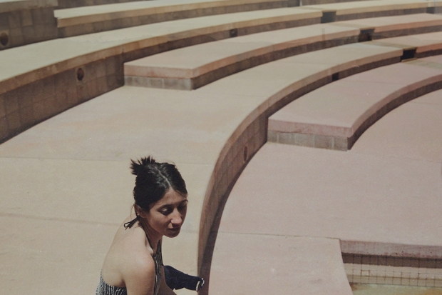 Nicole Miglis in the Arcosanti amphitheater