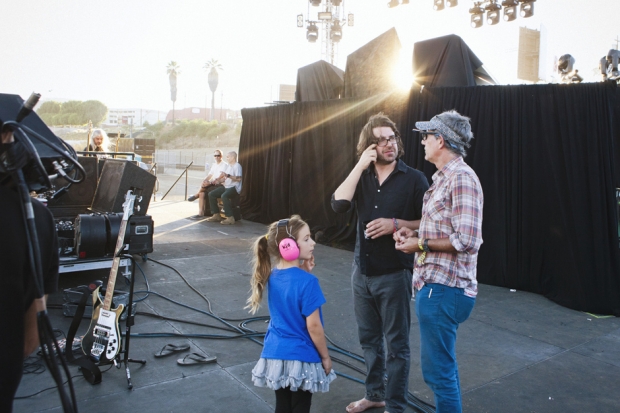 Lou Barlow and his daughter Hannelore, backstage at FYF Fest, 2012 / Photo by Nathaniel Wood 