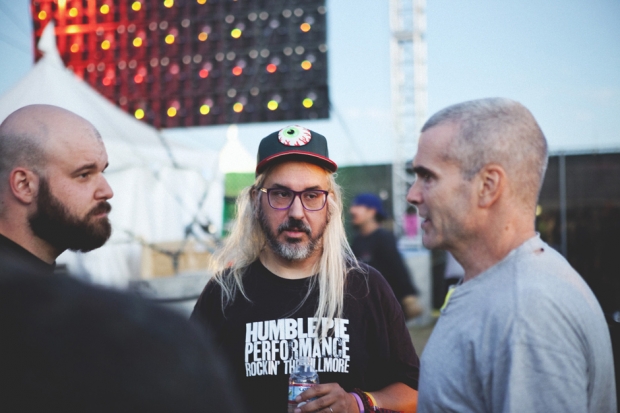 Fucked Up's Damian Abraham, J. Mascis, and Henry Rollins at FYF Fest / Photo by Nathaniel Wood