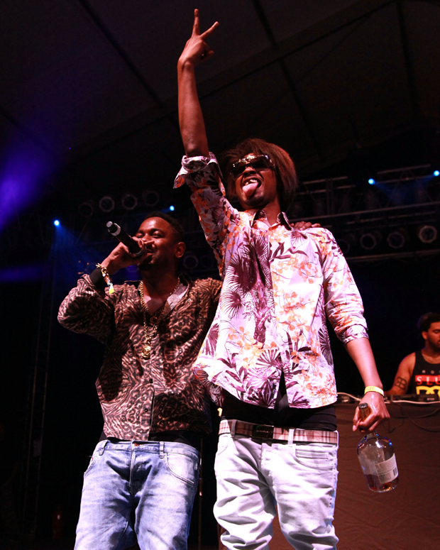 Kendrick Lamar and Danny Brown onstage at Bonnaroo, 2012 / Photo by Getty Images