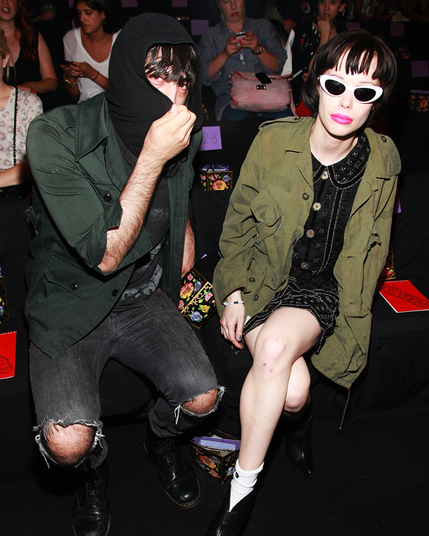 Crystal Castles attend the Anna Sui Spring '12 fashion show in New York City, September 2011 / Photo by Astrid Stawiarz/Getty for Mercedes-Benz Fashion Week