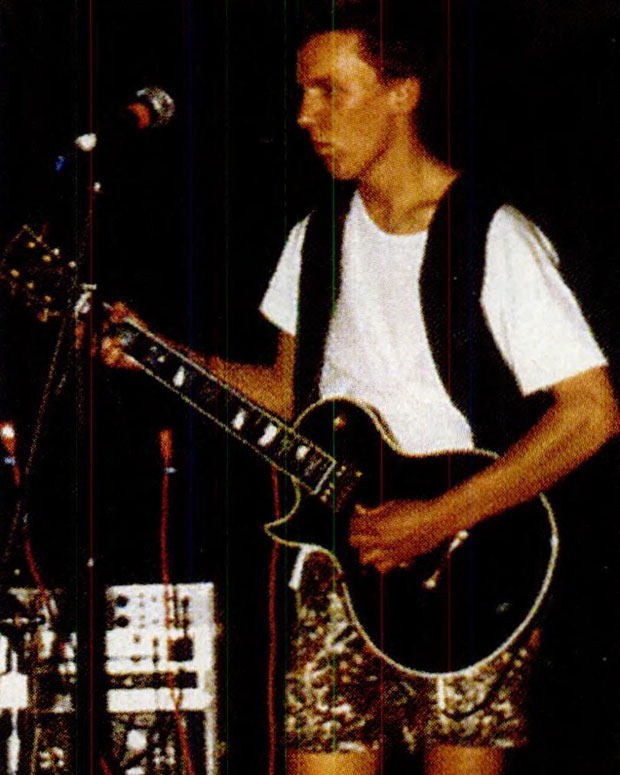 Smith with his band Stranger Than Fiction at a Lincoln High homecoming dance, 1986 / Photo courtesy Lincoln High School Library