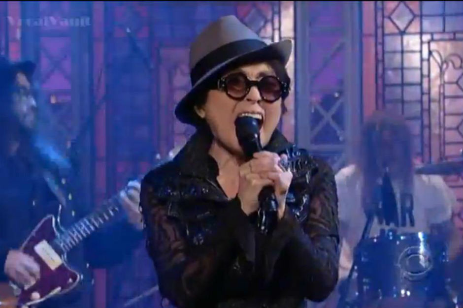 Yoko Ono Flaming Lips Letterman 'Cheshire Cat Cry'